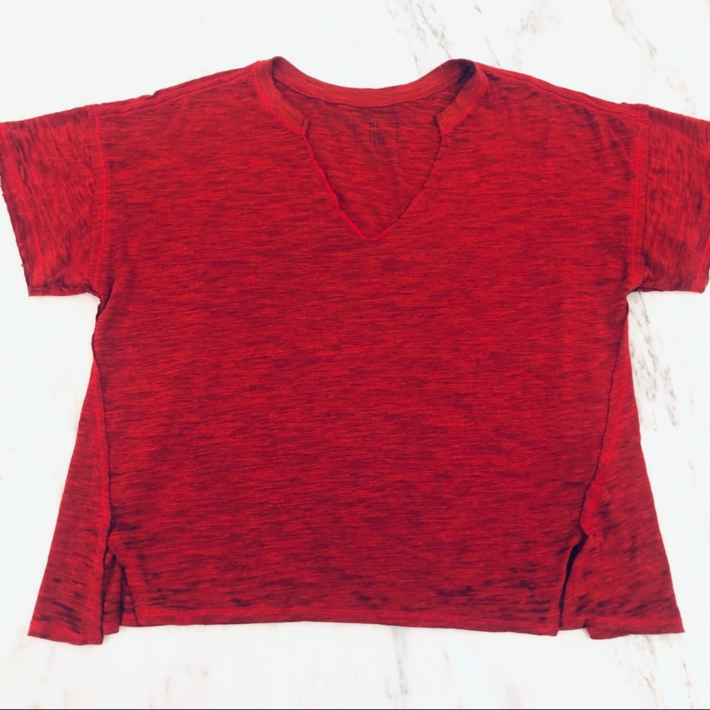 Red Free People Oversized shirt